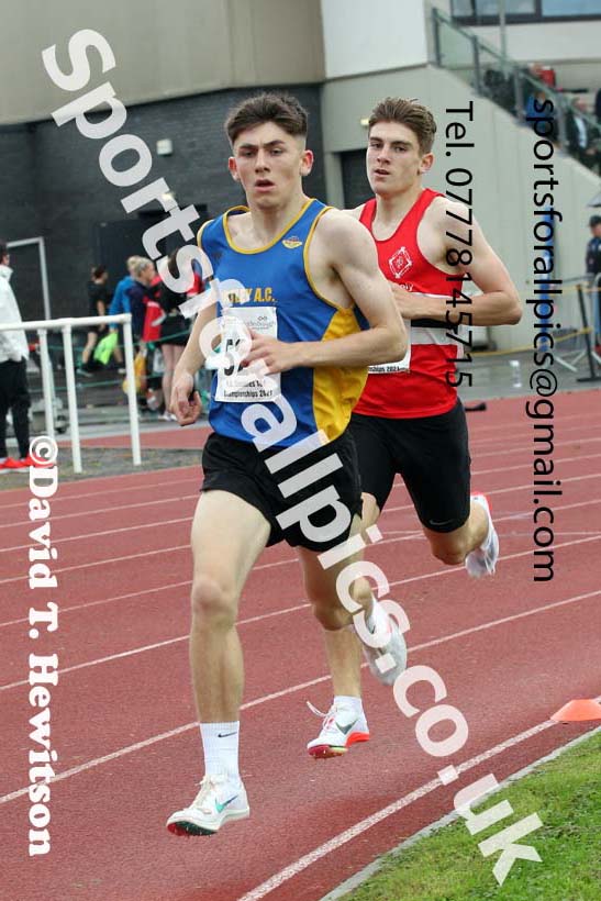 Mens and Boys 1500 metres, 2021 North Eastern Track and Field Champs., Middesbrough. Photo: David T. Hewitson/Sports for All Pics